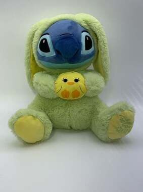 Disney Store 2019 Stitch Easter Bunny Plush with Chick 11 inch